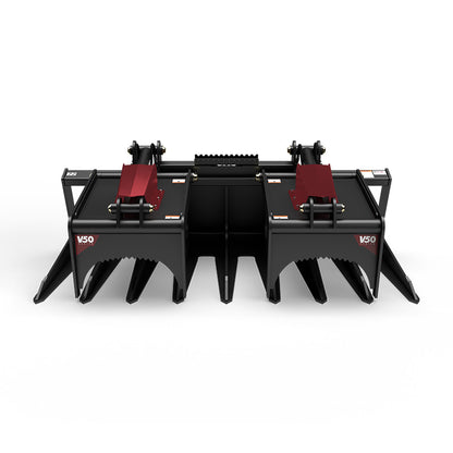 Virnig V50 Skeleton Tine Grapple | Models STG66 To STG90 | Widths 68" To 92" | Hydraulic Flow 15 To 25 GPM | For Skid Steer