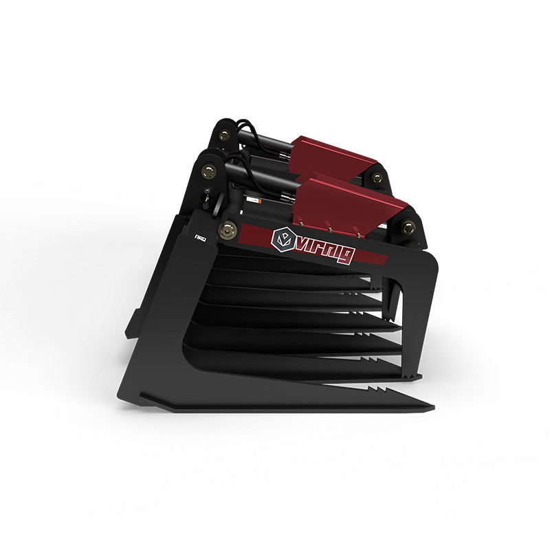 Virnig V50 Skeleton Tine Grapple | Models STG66 To STG90 | Widths 68" To 92" | Hydraulic Flow 15 To 25 GPM | For Skid Steer