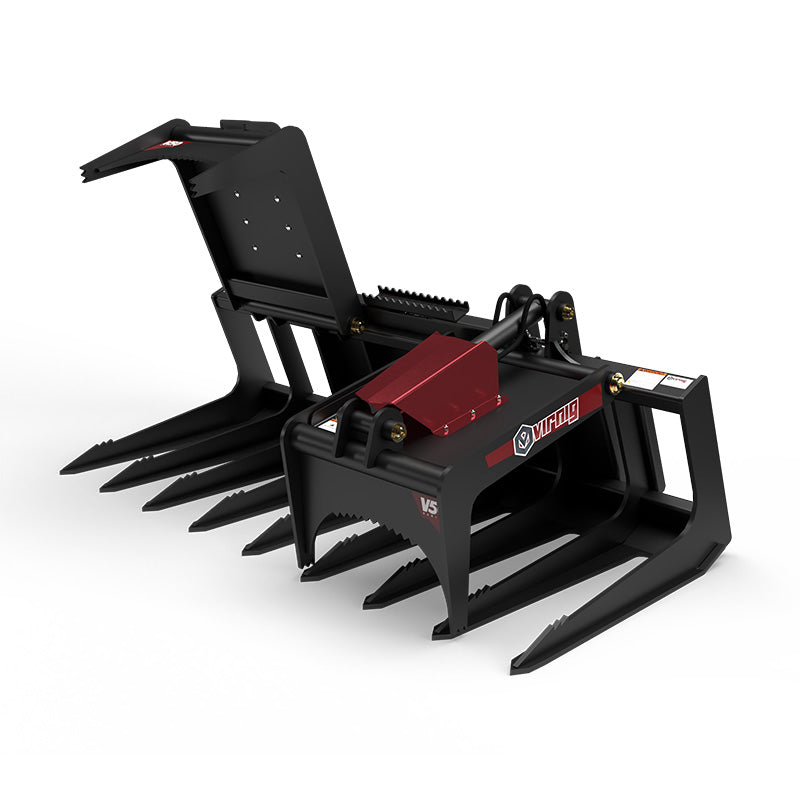 Virnig V50 Skeleton Tine Grapple | Models STG66 To STG90 | Widths 68" To 92" | Hydraulic Flow 15 To 25 GPM | For Skid Steer