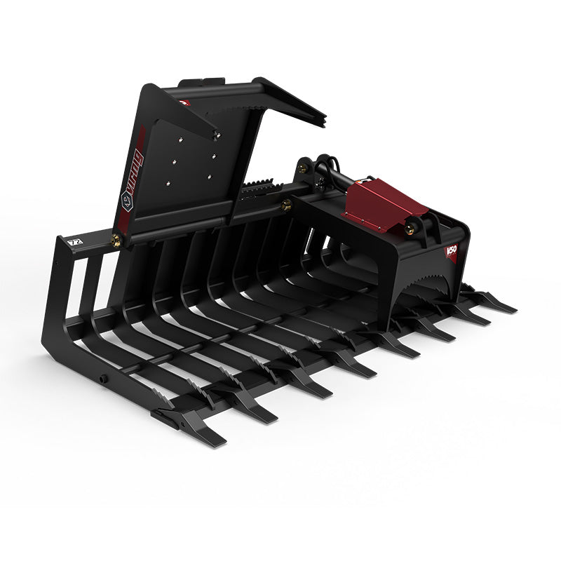 Virnig V50 Skeleton Tooth Grapple | Models TSGV72, TSGV78, TSGV84 & TSGV90 | Widths 73.5" To 91.5" | Hydraulic Flow 15 To 25 GPM | For Skid Steer