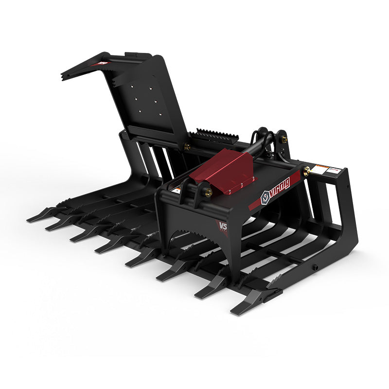 Virnig V50 Skeleton Tooth Grapple | Models TSGV72, TSGV78, TSGV84 & TSGV90 | Widths 73.5" To 91.5" | Hydraulic Flow 15 To 25 GPM | For Skid Steer