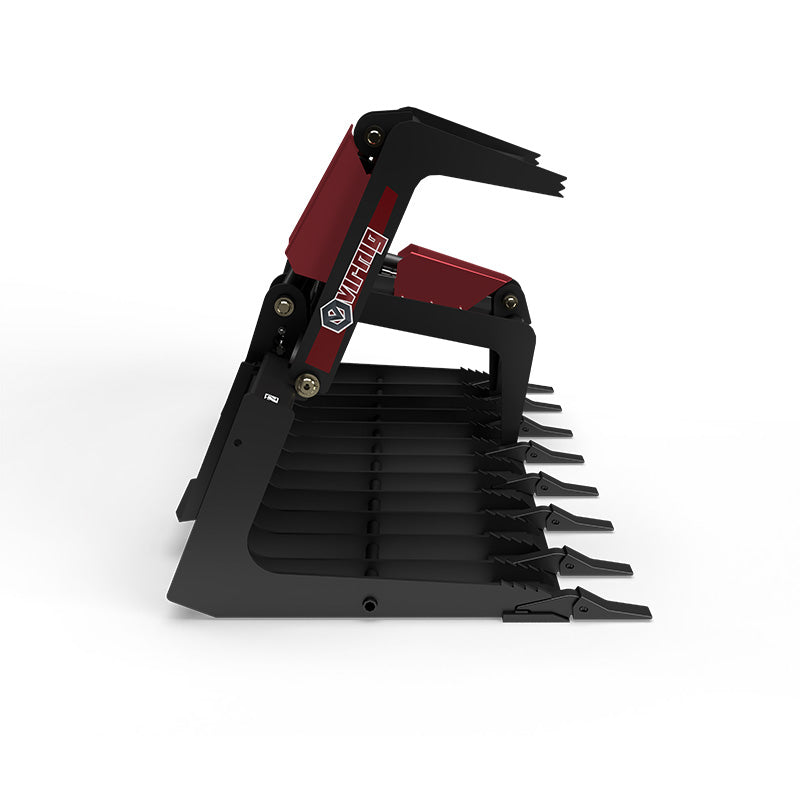 Virnig V50 Skeleton Tooth Grapple | Models TSGV72, TSGV78, TSGV84 & TSGV90 | Widths 73.5" To 91.5" | Hydraulic Flow 15 To 25 GPM | For Skid Steer