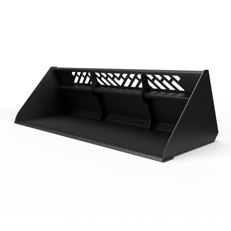 Virnig V50 Snow / Light Material Bucket | Models MSHV72, MSHV78, MSHV84, MSHV96 & MSHV101 | Widths 72" To 101" | Hydraulic Flow 15 To 25 GPM | For Skid Steer