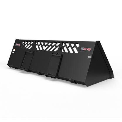 Virnig V50 Snow / Light Material Bucket | Models MSHV72, MSHV78, MSHV84, MSHV96 & MSHV101 | Widths 72" To 101" | Hydraulic Flow 15 To 25 GPM | For Skid Steer