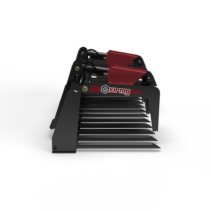 Virnig V50 Tine Fork Grapple | Models TBG260, TBG266, TBG272 & TBG278 | Widths 61" To 79" | Hydraulic Flow 15 To 25 GPM | For Skid Steer