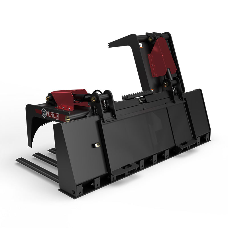 Virnig V50 Tine Fork Grapple | Models TBG260, TBG266, TBG272 & TBG278 | Widths 61" To 79" | Hydraulic Flow 15 To 25 GPM | For Skid Steer