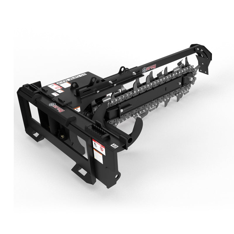 Virnig V50 Trencher | Models TCH36, TCH48 & TCH60 | Dig Depths 36" To 60" | Hydraulic Flow 15-25 GPM | For Skid Steer