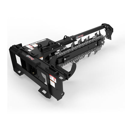 Virnig V50 Trencher | Models TCH36, TCH48 & TCH60 | Dig Depths 36" To 60" | Hydraulic Flow 15-25 GPM | For Skid Steer