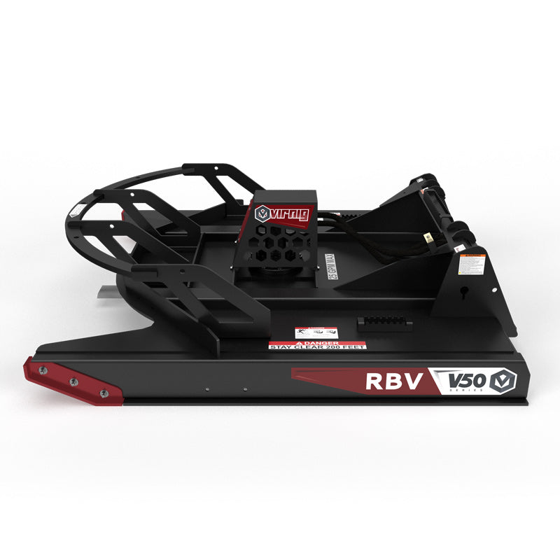 Virnig V50 Open Front Rotary Brush Cutter | Models RBV66-O, RBV72-O, RBV78-O & RBV84-O | Widths 66" To 84" | Hydraulic Flow 14 To 45 GPM | For Skid Steer