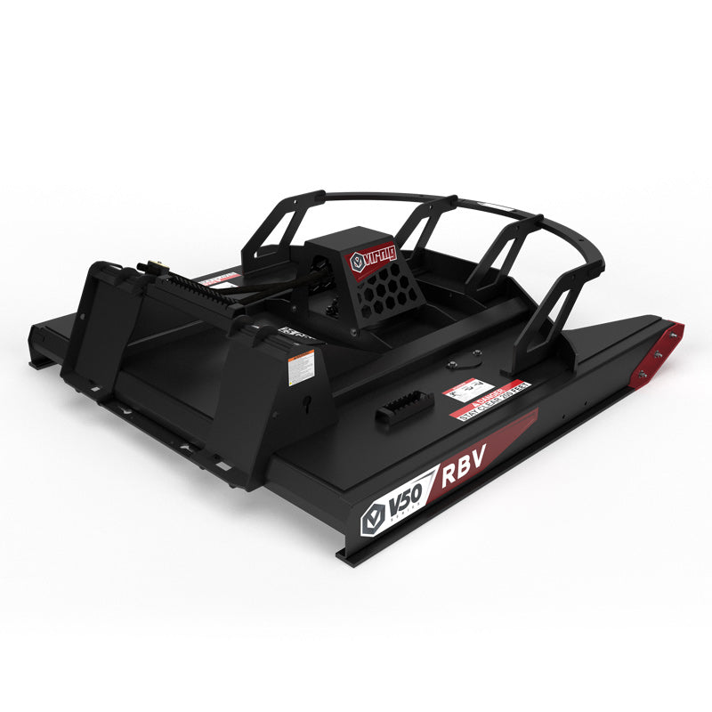 Virnig V50 Open Front Rotary Brush Cutter | Models RBV66-O, RBV72-O, RBV78-O & RBV84-O | Widths 66" To 84" | Hydraulic Flow 14 To 45 GPM | For Skid Steer