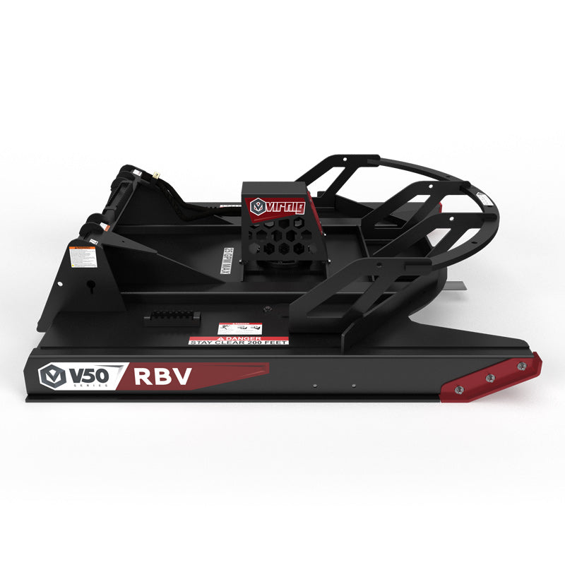 Virnig V50 Open Front Rotary Brush Cutter | Models RBV66-O, RBV72-O, RBV78-O & RBV84-O | Widths 66" To 84" | Hydraulic Flow 14 To 45 GPM | For Skid Steer