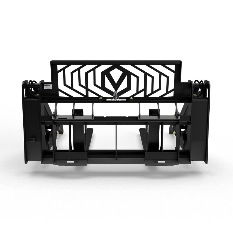 Virnig V60 Two-Cylinder Pipe & Mat Pallet Fork Grapple | Models PPFG248 & PPFG260 | Widths 48" & 60" | Hydraulic Flow 15 To 25 GPM | For Skid Steer