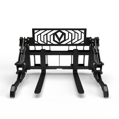Virnig V60 Two-Cylinder Pipe & Mat Pallet Fork Grapple | Models PPFG248 & PPFG260 | Widths 48" & 60" | Hydraulic Flow 15 To 25 GPM | For Skid Steer