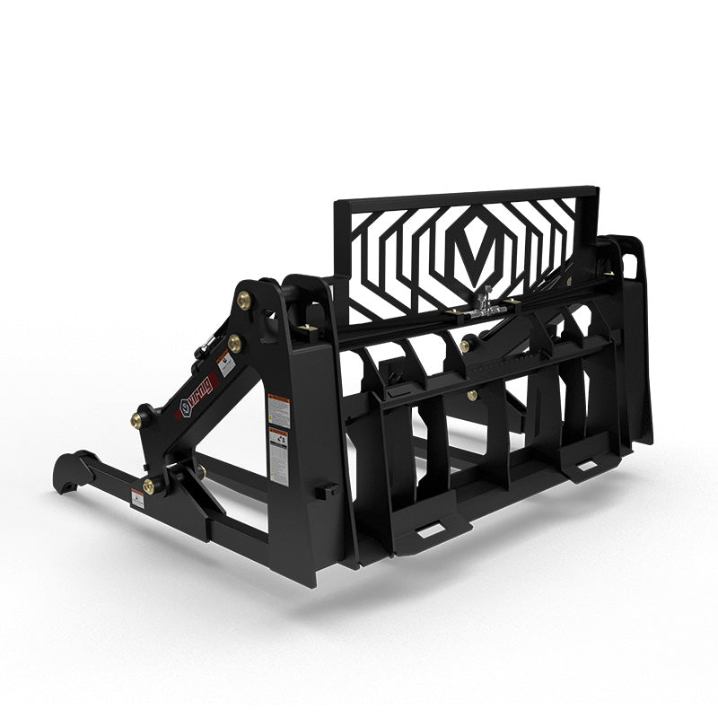 Virnig V60 Two-Cylinder Pipe & Mat Pallet Fork Grapple | Models PPFG248 & PPFG260 | Widths 48" & 60" | Hydraulic Flow 15 To 25 GPM | For Skid Steer