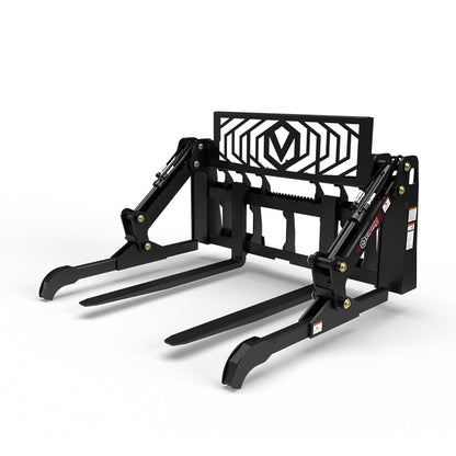 Virnig V60 Two-Cylinder Pipe & Mat Pallet Fork Grapple | Models PPFG248 & PPFG260 | Widths 48" & 60" | Hydraulic Flow 15 To 25 GPM | For Skid Steer