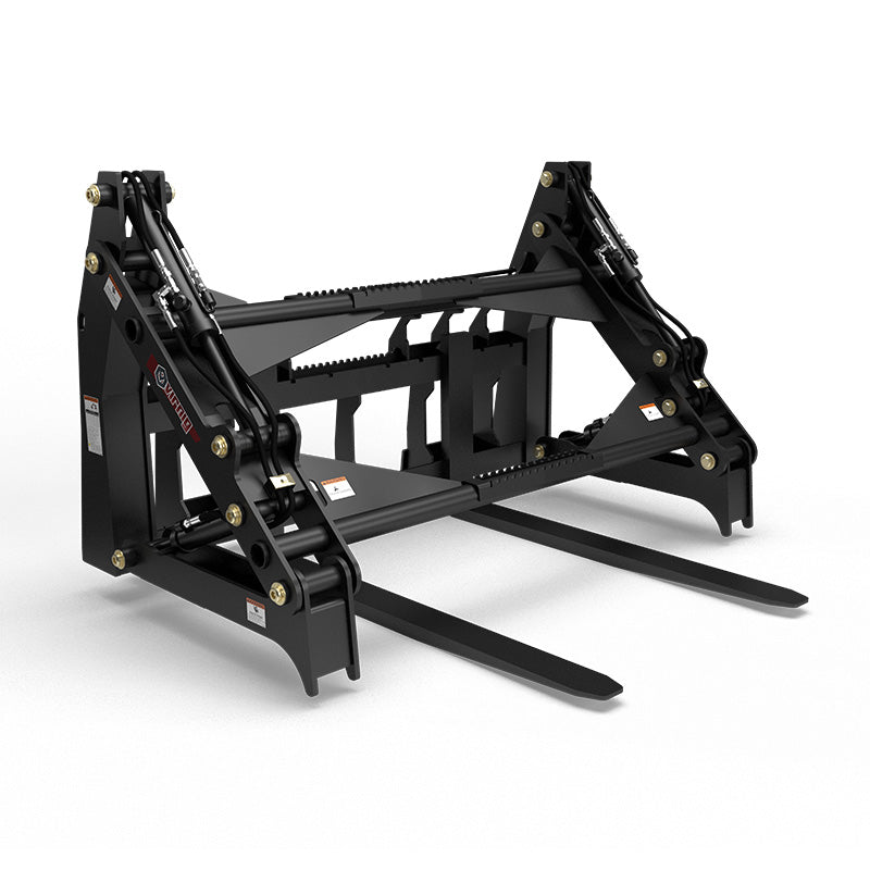 Virnig V60 Four-Cylinder Pipe Pallet Fork Grapple | Models PPFG448 & PPFG460 | Width 69" | Hydraulic Flow 15 To 25 GPM | For Skid Steer