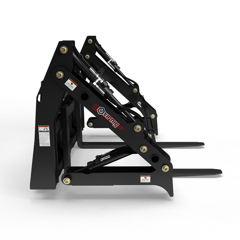 Virnig V60 Four-Cylinder Pipe Pallet Fork Grapple | Models PPFG448 & PPFG460 | Width 69" | Hydraulic Flow 15 To 25 GPM | For Skid Steer