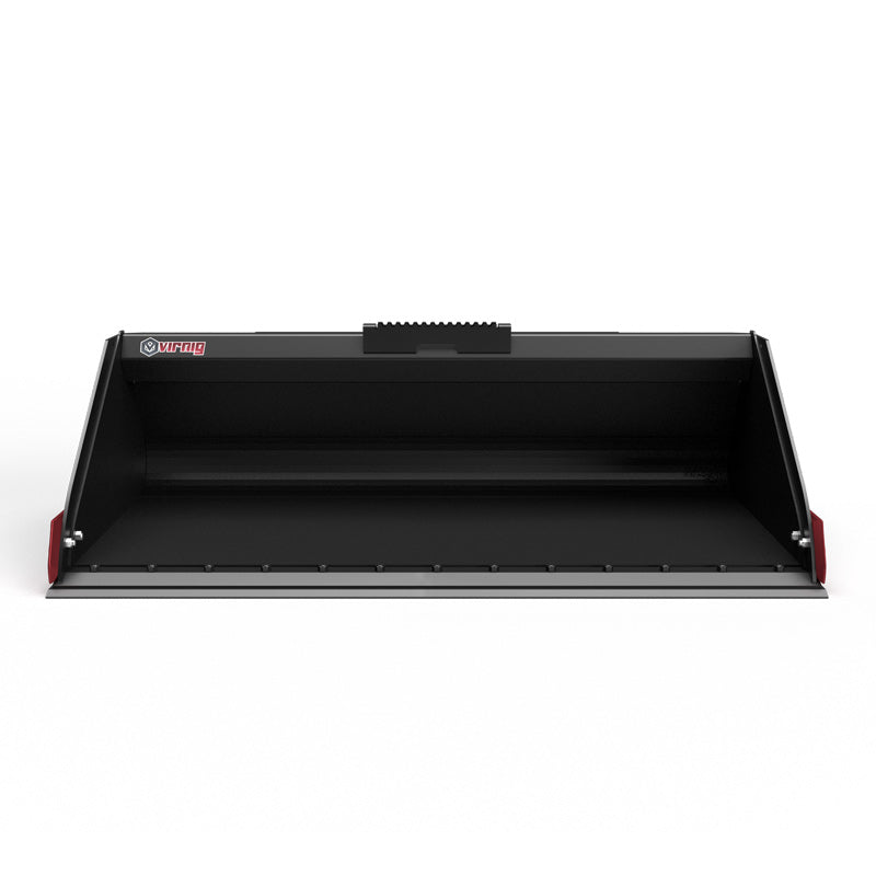 Virnig V60 High Capacity Dirt Bucket | Models HCDB72, HCDB78, HCDB84 & HCDB90 | Widths 72" To 90" | Hydraulic Flow 15 To 25 GPM | For Skid Steer