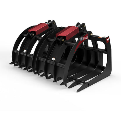 Virnig V60 Large Capacity Skeleton Grapple | Models LCG72 & LCG84 | Widths 73" & 85" | Hydraulic Flow 15 To 25 GPM | For Skid Steers