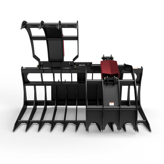 Virnig V60 Large Capacity Skeleton Grapple | Models LCG72 & LCG84 | Widths 73" & 85" | Hydraulic Flow 15 To 25 GPM | For Skid Steers