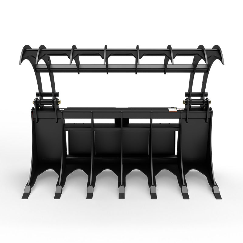 Virnig V60 Root Rake Grapple | Models RRG72, RRG78 & RRG84 | Widths 74.5" To 86.5" | Hydraulic Flow 15 To 25 GPM | For Skid Steer