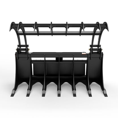 Virnig V60 Root Rake Grapple | Models RRG72, RRG78 & RRG84 | Widths 74.5" To 86.5" | Hydraulic Flow 15 To 25 GPM | For Skid Steer