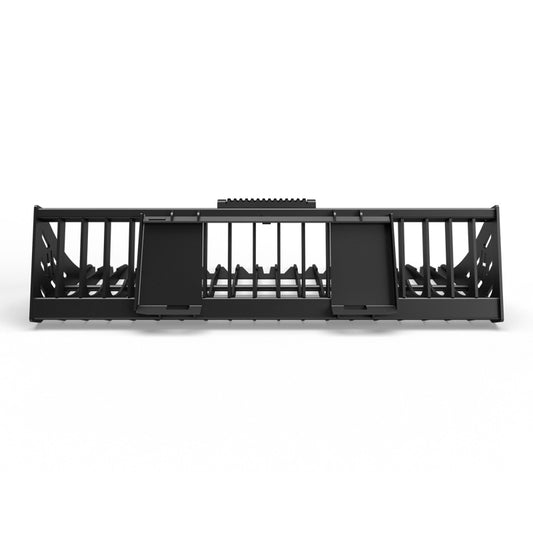 Virnig V60 Skeleton Rock Bucket | Models HSRV72, HSRV78, HSRV84 & HSRV90 | Widths 72" To 90" | Hydraulic Flow 15 To 25 GPM | For Skid Steers