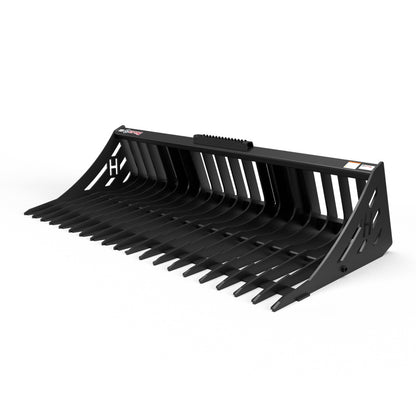 Virnig V60 Skeleton Rock Bucket | Models HSRV72 To HSRV90 | Widths 72" To 90" | Hydraulic Flow 15 To 25 GPM | For Skid Steer