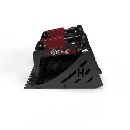 Virnig V60 Skeleton Rock Grapple | Models HSRGV72, HSRGV78, HSRGV84 & HSRGV90 | Widths 72" To 90" | Hydraulic Flow 15 To 25 GPM | For Skid Steer