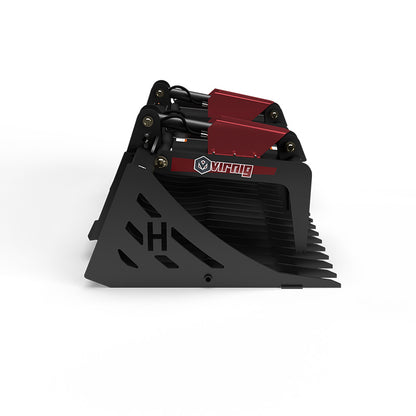 Virnig V60 Skeleton Rock Grapple | Models HSRGV72, HSRGV78, HSRGV84 & HSRGV90 | Widths 72" To 90" | Hydraulic Flow 15 To 25 GPM | For Skid Steer