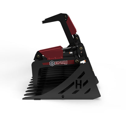 Virnig V60 Skeleton Rock Grapple | Models HSRGV72, HSRGV78, HSRGV84 & HSRGV90 | Widths 72" To 90" | Hydraulic Flow 15 To 25 GPM | For Skid Steer