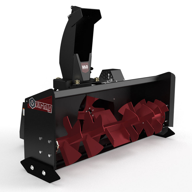 Virnig V60 Snow Blower | Models VBW60, VBW72 & VBW84 | Widths 64.7" To 88.7" | Hydraulic Flow 14 To 45 GPM | For Skid Steers