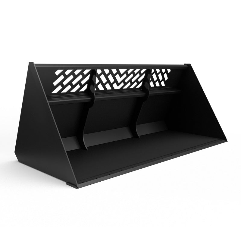 Virnig V60 Snow / Light Material Bucket | Models SBHV78, SBHV84, SBHV96 & SBHV101 | Widths 78" To 101" | Hydraulic Flow Range 15 To 25 GPM | For Skid Steer