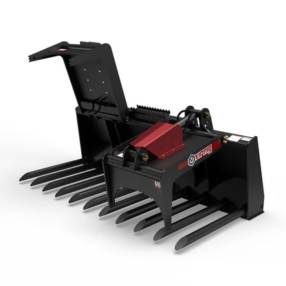 Virnig V60 Tine Fork Grapple | Models ITG72, ITG78, ITG84 & ITG90 | Widths 73" To 91" | Hydraulic Flow 15 To 25 GPM | For Skid Steer
