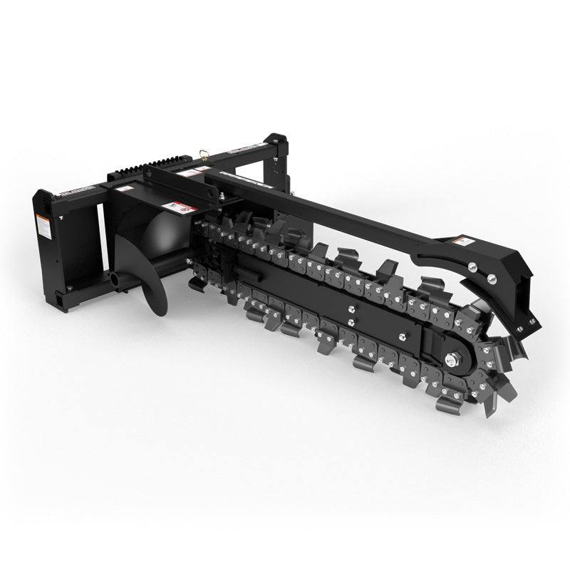 Virnig V60 Trencher | Models TRN36, TRN48, TRN60 | Dig Depth 36" To 60" | Hydraulic Flow 15 To 45 GPM | For Skid Steer