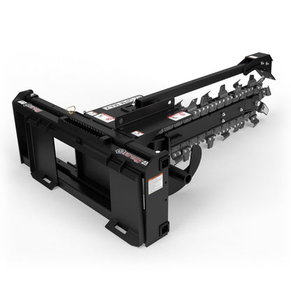 Virnig V60 Trencher | Models TRN36, TRN48, TRN60 | Dig Depth 36" To 60" | Hydraulic Flow 15 To 45 GPM | For Skid Steer
