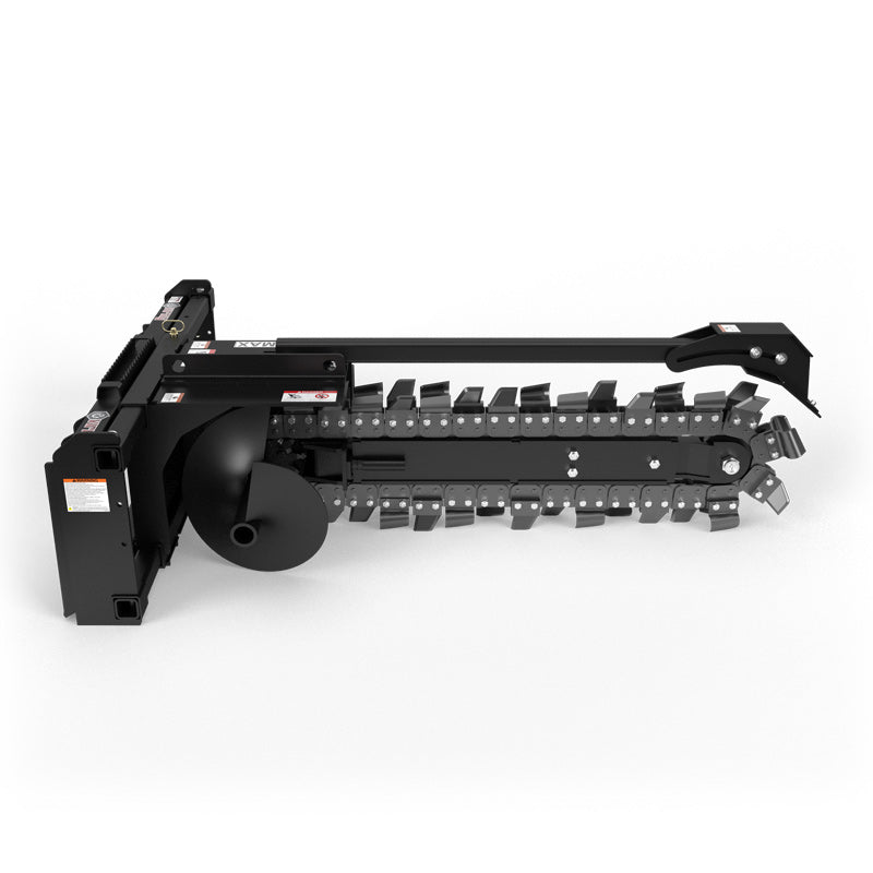 Virnig V60 Trencher | Models TRN36, TRN48, TRN60 | Dig Depth 36" To 60" | Hydraulic Flow 15 To 45 GPM | For Skid Steer