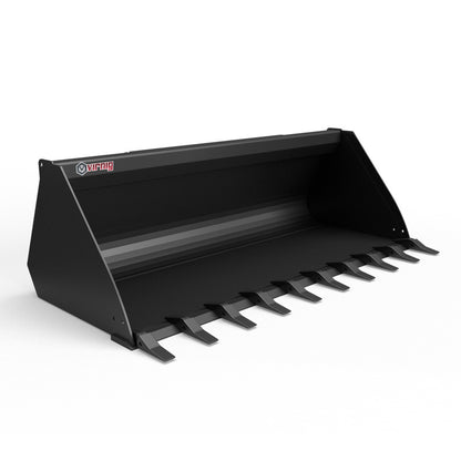 Virnig V70 CWL General Purpose Bucket | Models WGP72 To WGP96 | Widths 72" To 96" | Hydraulic Flow Range 15 To 25 GPM | For Compact Wheel Loaders