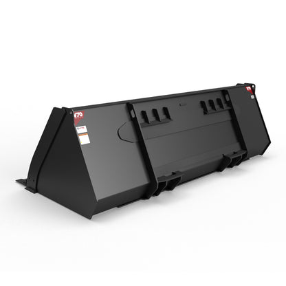 Virnig V70 CWL General Purpose Bucket | Models WGP72 To WGP96 | Widths 72" To 96" | Hydraulic Flow Range 15 To 25 GPM | For Compact Wheel Loaders