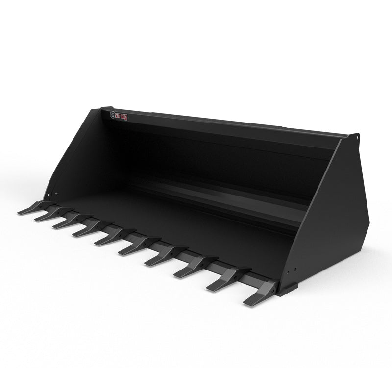 Virnig V70 CWL General Purpose Bucket | Models WGP72 To WGP96 | Widths 72" To 96" | Hydraulic Flow Range 15 To 25 GPM | For Compact Wheel Loaders