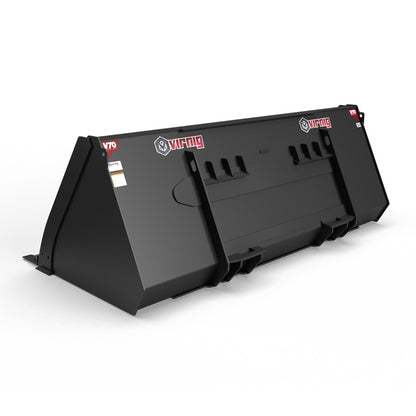 Virnig V70 CWL High Capacity General Purpose Bucket | Models WHC72 To WHC101 | Widths 73.5" To 101.5" | Hydraulic Flow Range 15 To 25 GPM | For Compact Wheel Loaders