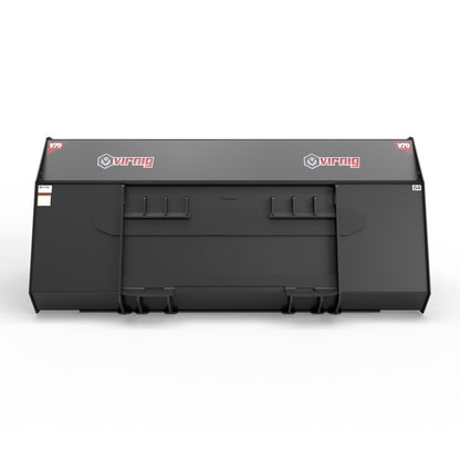 Virnig V70 CWL Snow / Light Material Bucket | Models WLM72, WLM78, WLM84, WLM96 & WLM101 | Widths 73.5" To 101.5" | Hydraulic Flow Range 15 To 25 GPM | For Compact Wheel Loaders