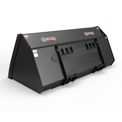 Virnig V70 CWL Snow / Light Material Bucket | Models WLM72, WLM78, WLM84, WLM96 & WLM101 | Widths 73.5" To 101.5" | Hydraulic Flow Range 15 To 25 GPM | For Compact Wheel Loaders