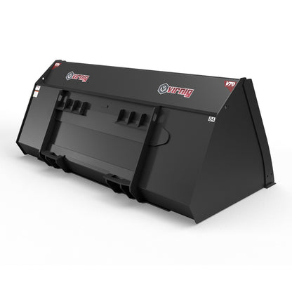 Virnig V70 CWL Snow / Light Material Bucket | Models WLM72, WLM78, WLM84, WLM96 & WLM101 | Widths 73.5" To 101.5" | Hydraulic Flow Range 15 To 25 GPM | For Compact Wheel Loaders