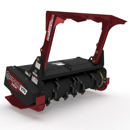 Virnig V70 Drum Mulcher | Models DRM60 & DRM72 | Widths 60" & 72" | Hydraulic Flow 30 To 50 GPM | For Skid Steer