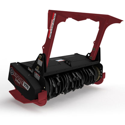 Virnig V70 Drum Mulcher | Models DRM60 & DRM72 | Widths 60" & 72" | Hydraulic Flow 30 To 50 GPM | For Skid Steer