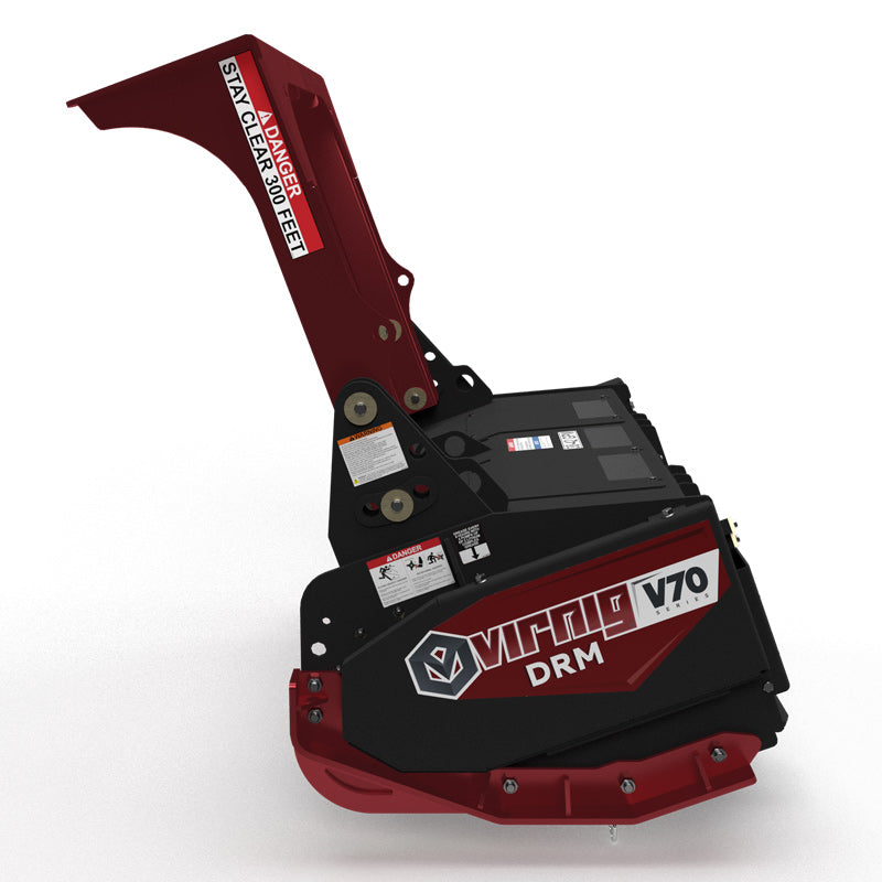 Virnig V70 Drum Mulcher | Models DRM60 & DRM72 | Widths 60" & 72" | Hydraulic Flow 30 To 50 GPM | For Skid Steer
