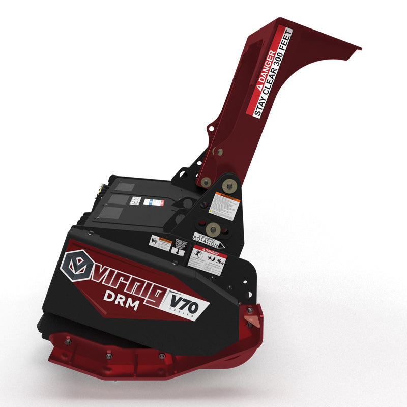 Virnig V70 Drum Mulcher | Models DRM60 & DRM72 | Widths 60" & 72" | Hydraulic Flow 30 To 50 GPM | For Skid Steer