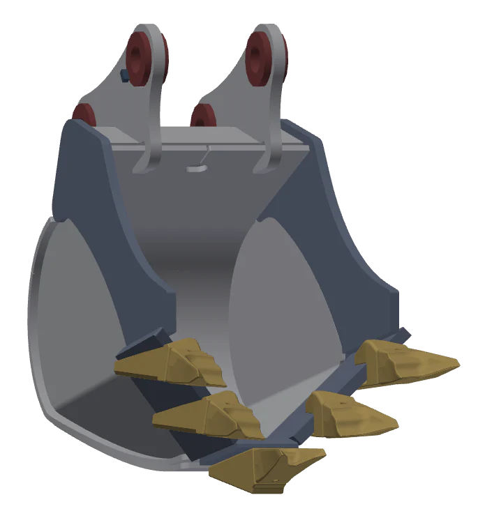 TAG V-Bottom Rock Bucket | Ultra Heavy Duty Penetration | 12"–24" Width | Machine Size 65–80 Ton | For Excavators & Backhoes