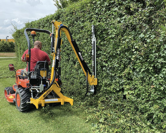 Orsi 3- PT Boom Mower Tractor | Model Hedge-160 | Bar Rotation 230° | Maximum Reach 13' 8" | For Tractors